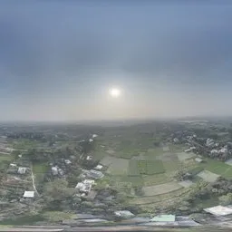 Sunset Over Rural and Urban Expansion