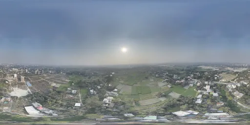 Sunset Over Rural and Urban Expansion