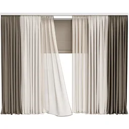MI Silk And Cotton Curtain Set