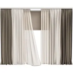 MI Silk And Cotton Curtain Set