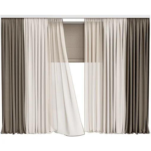 MI Silk And Cotton Curtain Set