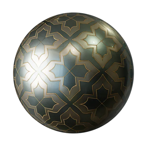 Moroccan tiles blue and gold
