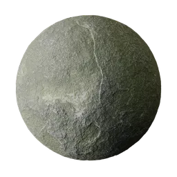 Lichen Stained Green Gray Rock