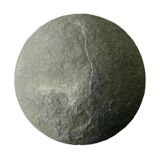 Lichen Stained Green Gray Rock