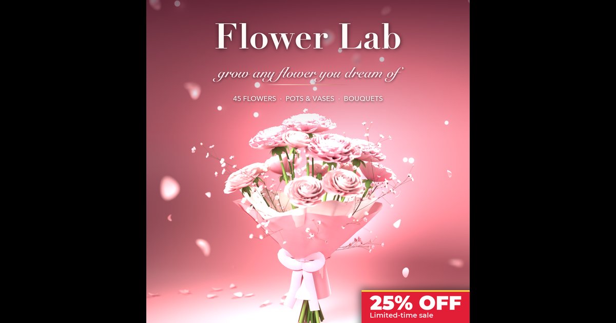Flower Lab - Flower Generator for Blender | Add Mesh add-ons | Blendkit