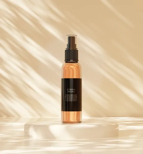 3D rendered hair spray bottle model with realistic lighting and textures, ideal for Blender mockups.