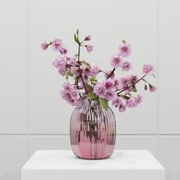 Cherry blossom vase