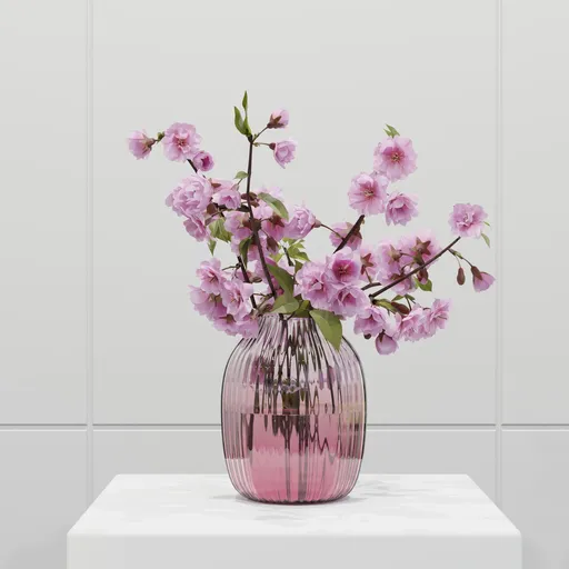 Cherry blossom vase
