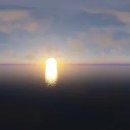 Golden Horizon Ocean Sunset HDRI