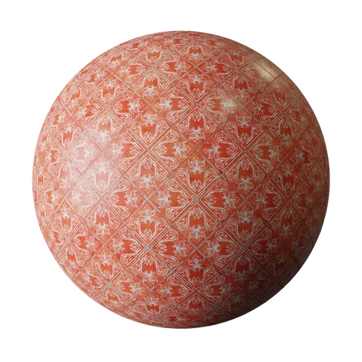 Decorative red tiles