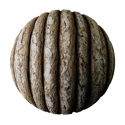 High-resolution tree bark texture for 3D modeling in Blender, suitable for realistic wood surfaces with detailed PBR maps.