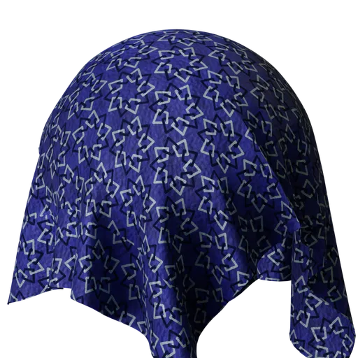 Dark blue and silver silk brocade