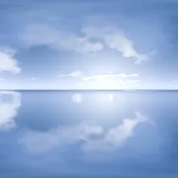 Soft Blue Horizon Reflection