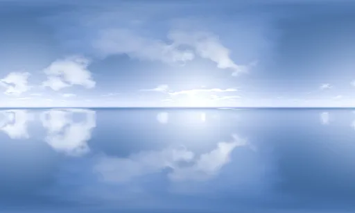 Soft Blue Horizon Reflection