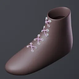 Cartoon Boot Shoe with Laces