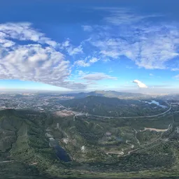 Green tree mountain cloud bluesky