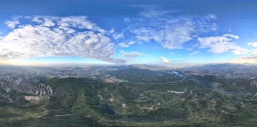 Green tree mountain cloud bluesky