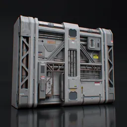 Scifi industrial tech container