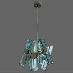 RS Chandelier Cut glass shades lamp
