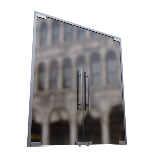 GlassDoor 02 3D Window models BlenderKit