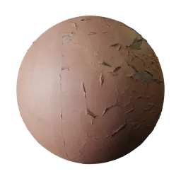 Peeling Terracotta Wall Paint