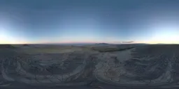 360-degree HDR panorama of a twilight mountain landscape to enhance 3D scene lighting.