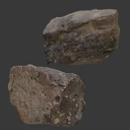 Scanned Broken Brick Fragment