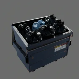 Garbage bin with bags