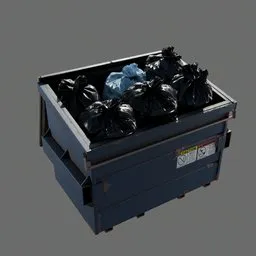 Garbage bin with bags