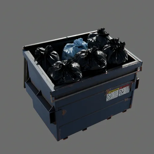 Garbage bin with bags