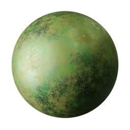 Procedural Green Rusted Metal