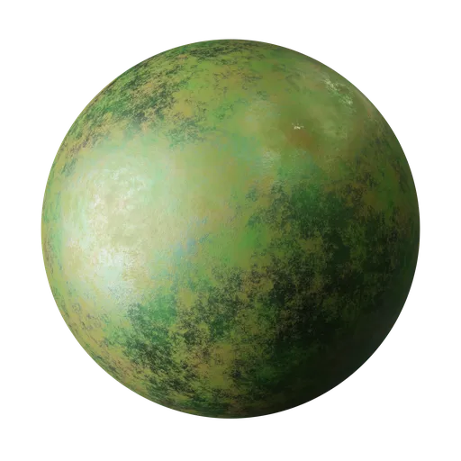Procedural Green Rusted Metal