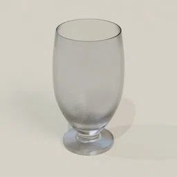 Realistic Blender 3D model of translucent water glass, perfect for 3D visualization and rendering.