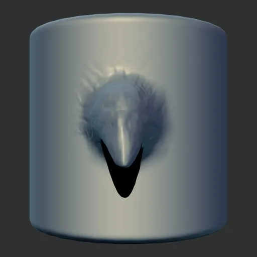 ER Dragon Brush 73 demonstrating reptilian skin effect for 3D sculpting in Blender.