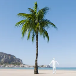 Coconut Tree Rigged and Animated