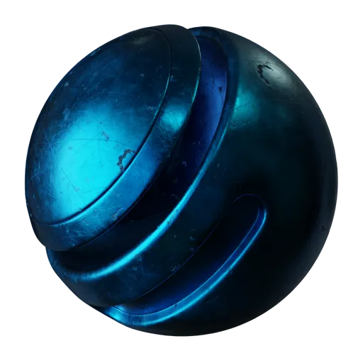 Scratched Blue Anodized Metal