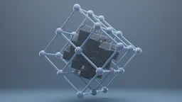 Futuristic Geometric Cube Structure