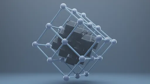 Futuristic Geometric Cube Structure