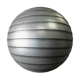 High-resolution 2k PBR metal texture for 3D modeling, ideal for creating realistic metal vent slats in Blender and other software.