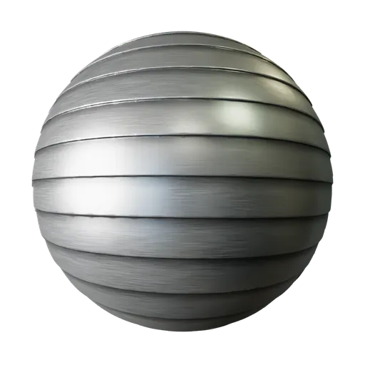 High-resolution 2k PBR metal texture for 3D modeling, ideal for creating realistic metal vent slats in Blender and other software.