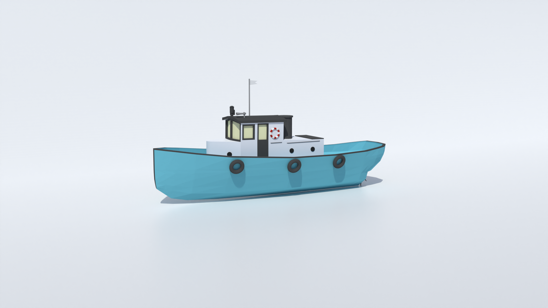 Low Poly Fishing Boat | Boats models | BlenderKit