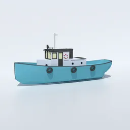 Low Poly Fishing Boat