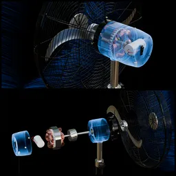 Pedestal Fan Motor Parts Opening