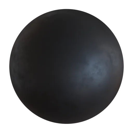 Black PBR rubber material texture for 3D Blender models with realistic rough surface.