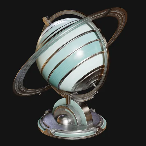 Art-Deco Planet Uranus Globe