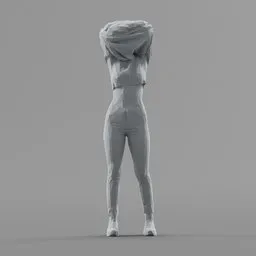 Lowpoly Female Standing