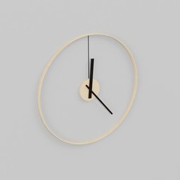 "Clock Ishya ø70: A stunning 3D model for Blender 3D by made.com. This design features a wall clock with black hands, inspired by artist Vija Celmins, and incorporates elements of webbing and a long twirling mustache. Trending on Artstation, this eye-catching model is perfect for creative projects."