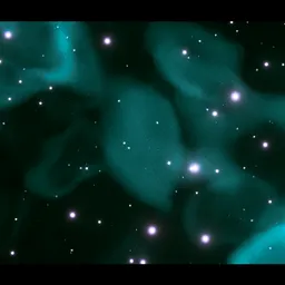 Teal Nebula & Starfield Deep Space