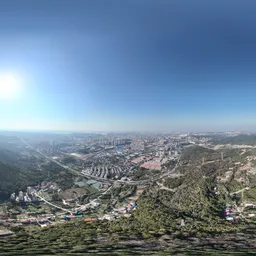 Green tree mountain cloud bluesky