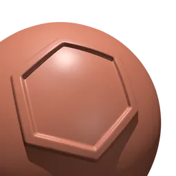 Hexagon indentation sculpting brush effect for 3D modeling in Blender, ideal for hard-surface detailing.